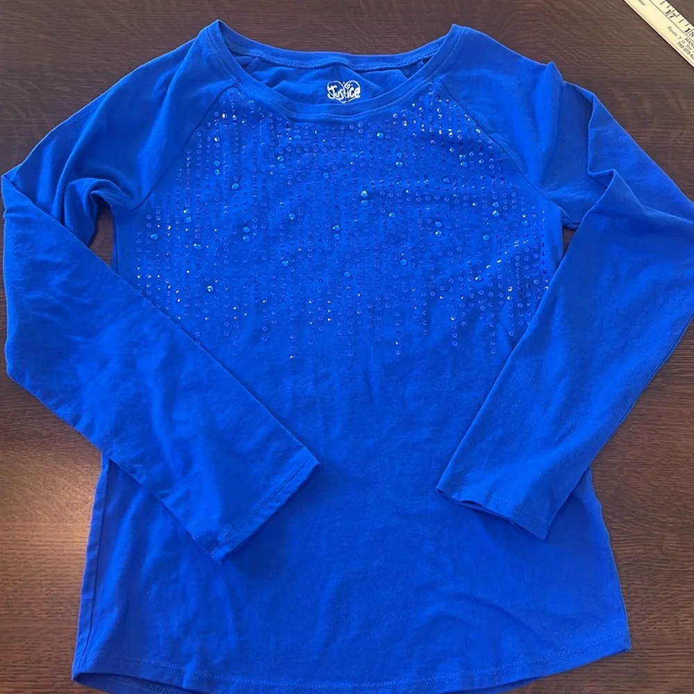 Justice Bundle of 3 Two size 14 and dark blue is a size 12 Long sleeve girls Y2K